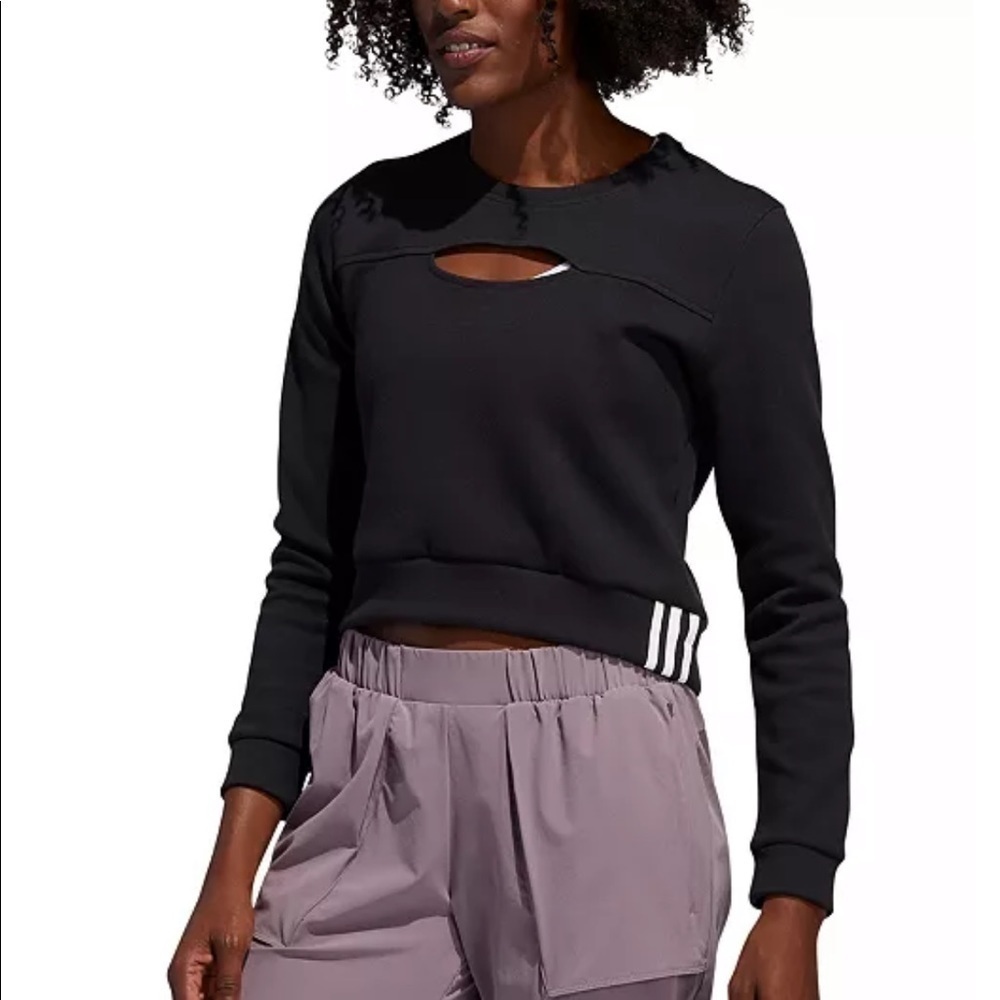 Adidas Cutout Cropped Sweater Size XS